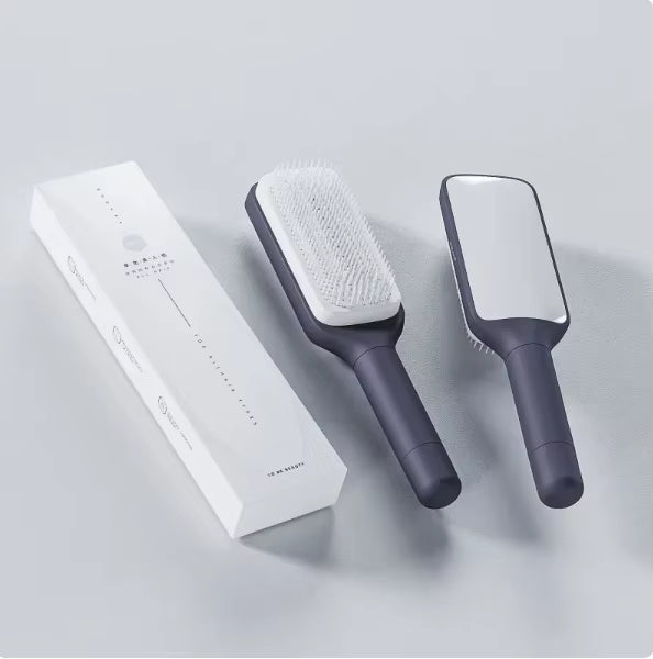 Self-Cleaning Rotating Hairbrush — Anti-Static & Scalp Massage
